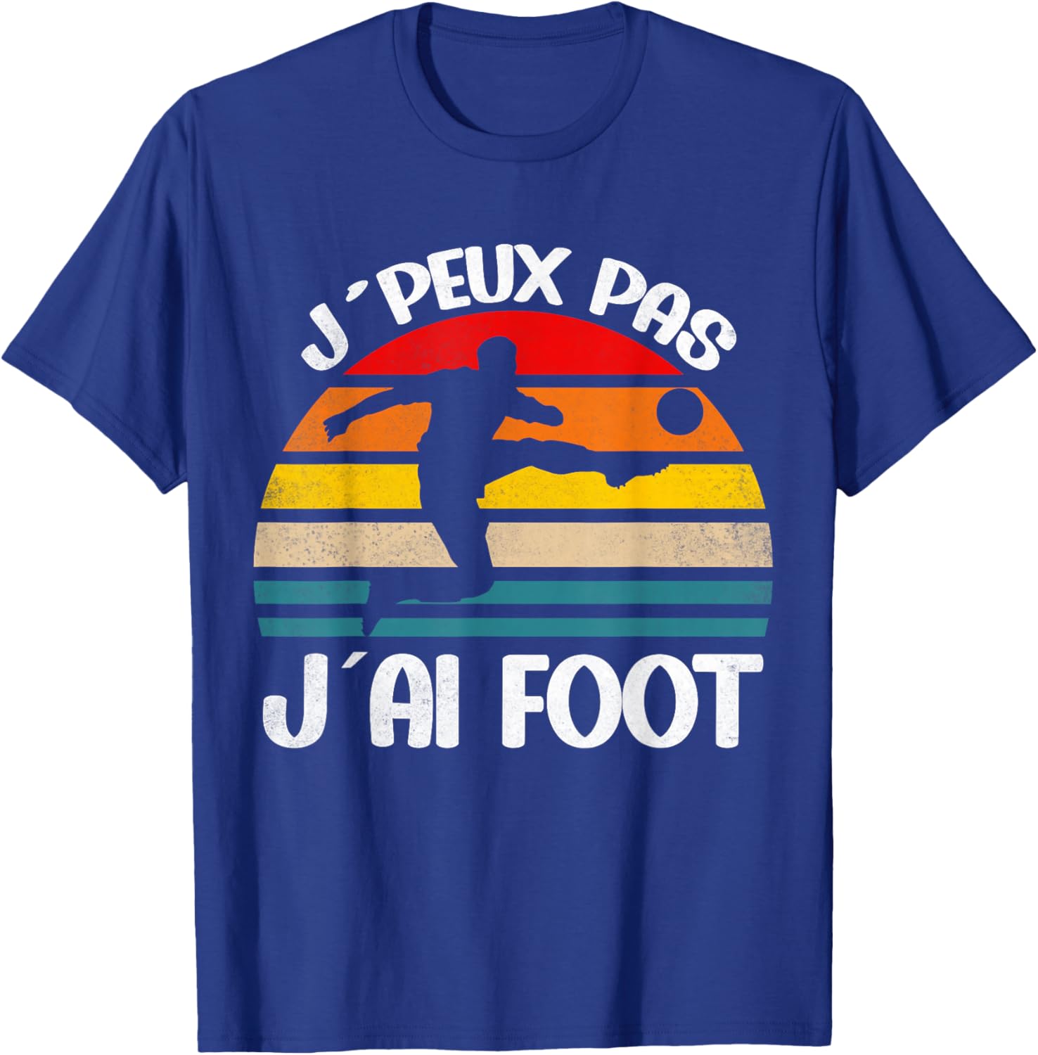 J´Peux Pas J´Ai Football For Children Boys , Black, S T-Shirt - T-Shirt | Royal