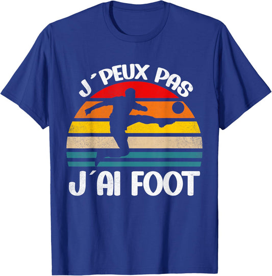 J´Peux Pas J´Ai Football For Children Boys , Black, S T-Shirt - T-Shirt | Royal