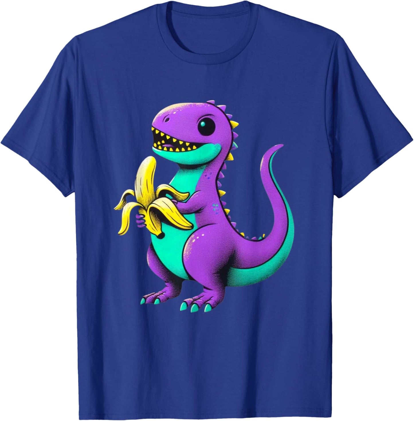 Funny Thesaurus Dinosaur eating a banana T-Shirt - T-Shirt | Royal