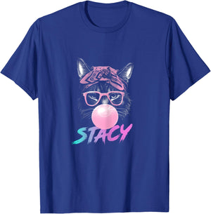 STACY - Adorable girl name with cute Cat T-Shirt - T-Shirt | Royal