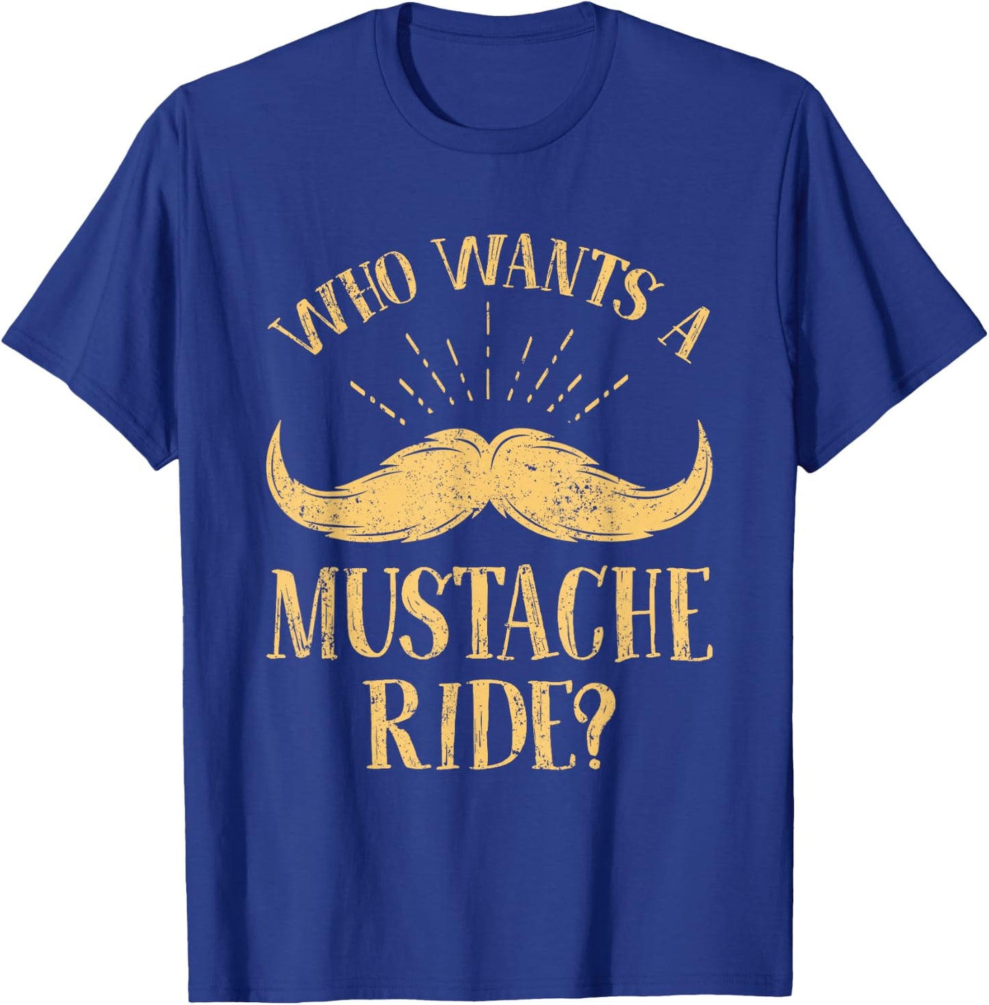 Who Wants A Mustache Ride Shirt Funny Police Trooper T-Shirt - T-Shirt | Royal