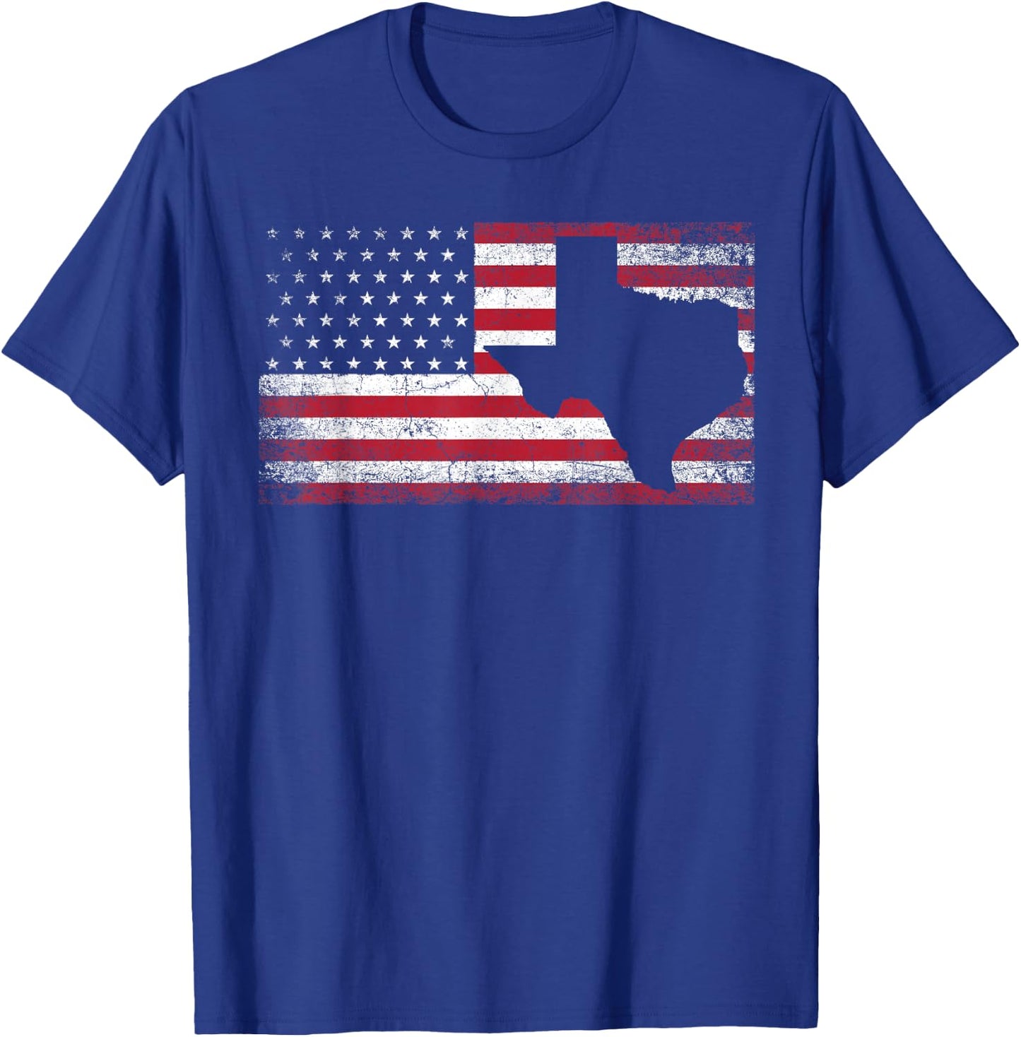 American Flag Texas 4th of July Vintage Gift Men Women Retro Small T-Shirt - T-Shirt | Royal