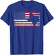 American Flag Texas 4th of July Vintage Gift Men Women Retro Small T-Shirt - T-Shirt | Royal
