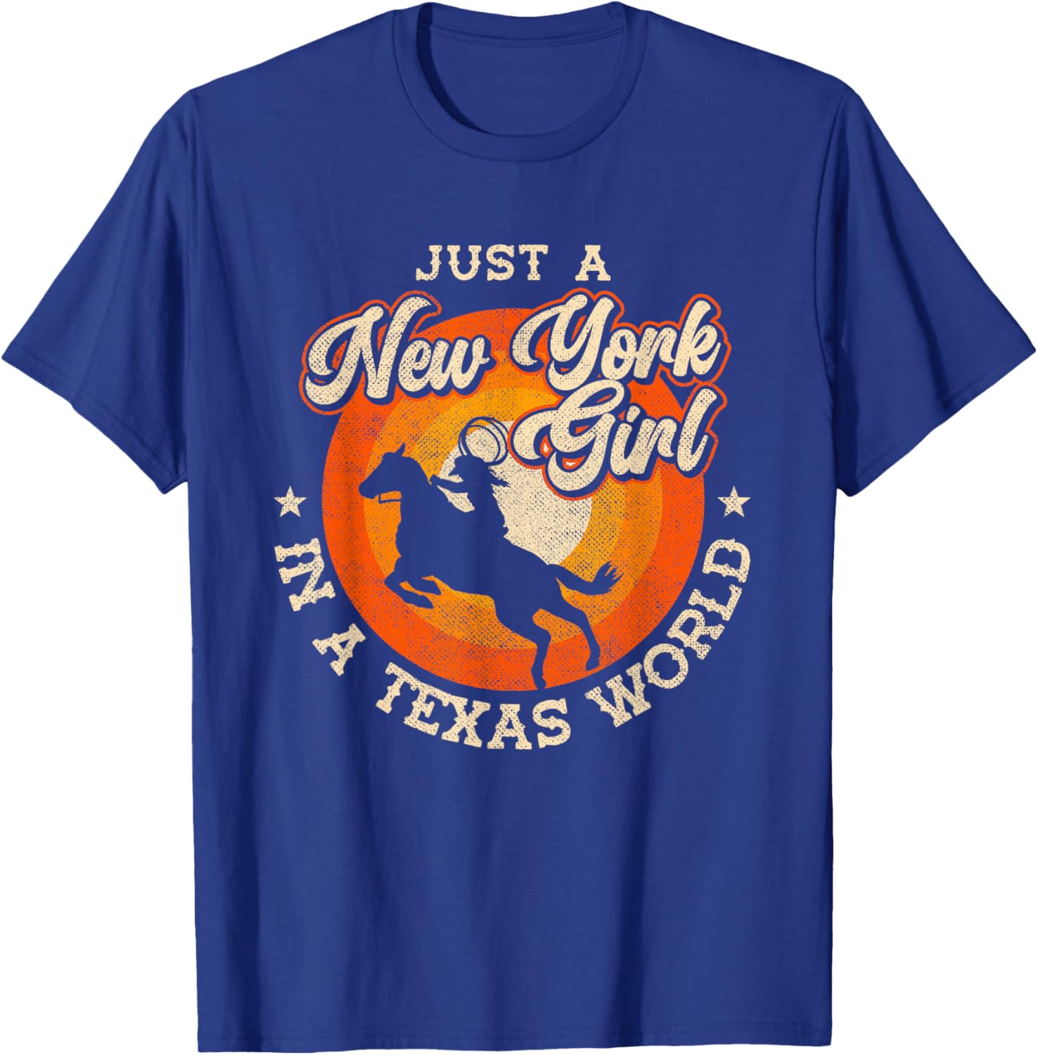 Just A New York Girl In A Texas World Proud New Yorkers T-Shirt - T-Shirt | Royal