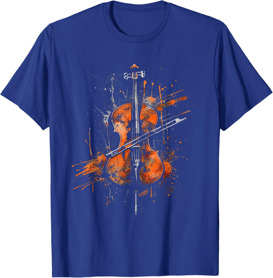 Cello Sketch T-Shirt - T-Shirt | Royal