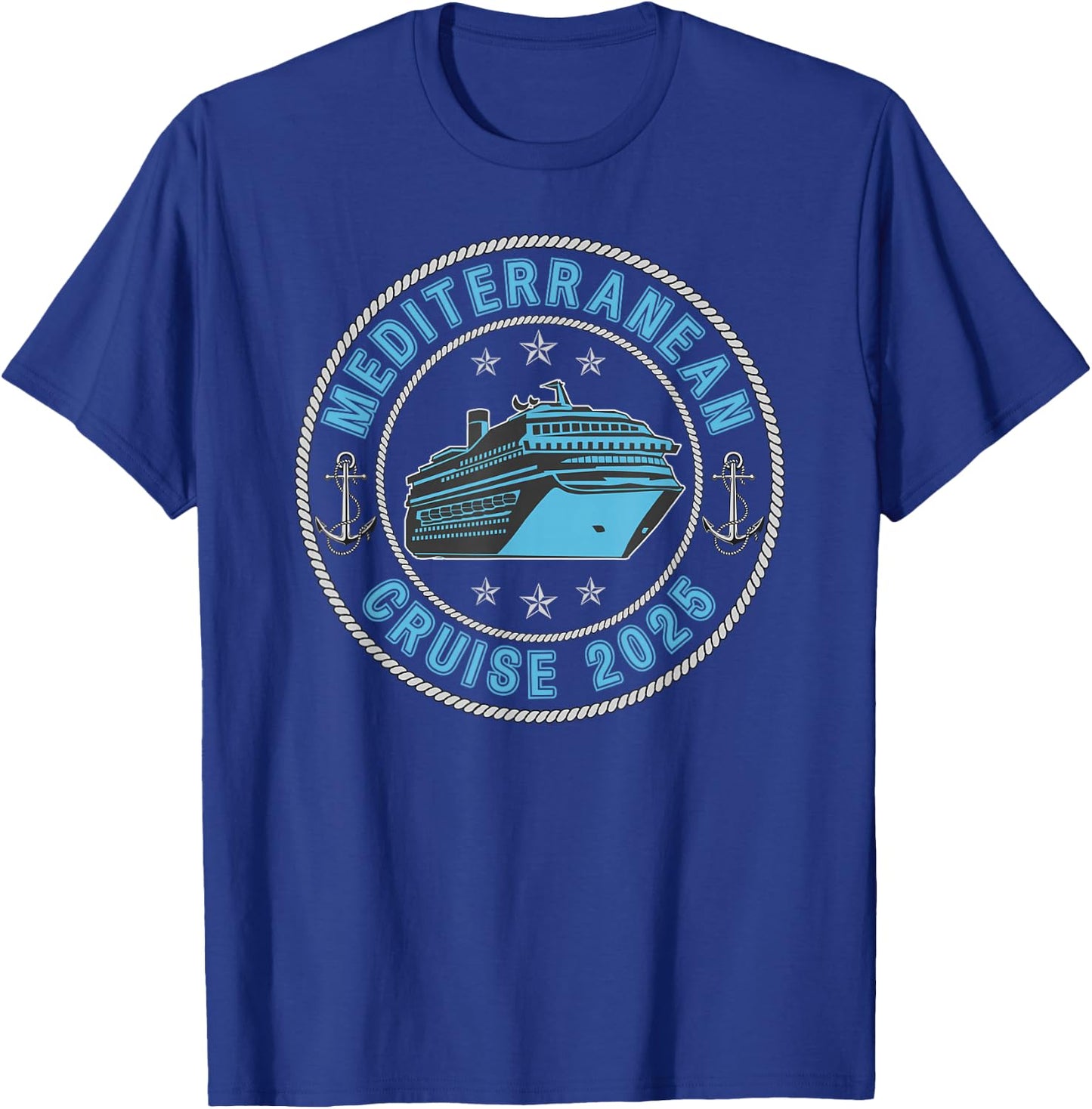 Mediterranean Cruise 2025 European Cruising Family Cruise T-Shirt - T-Shirt | Royal