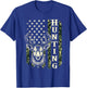 Hunting - Patriotic USA American Flag Wildlife Deer Hunter Kids Men T-Shirt - T-Shirt | Royal