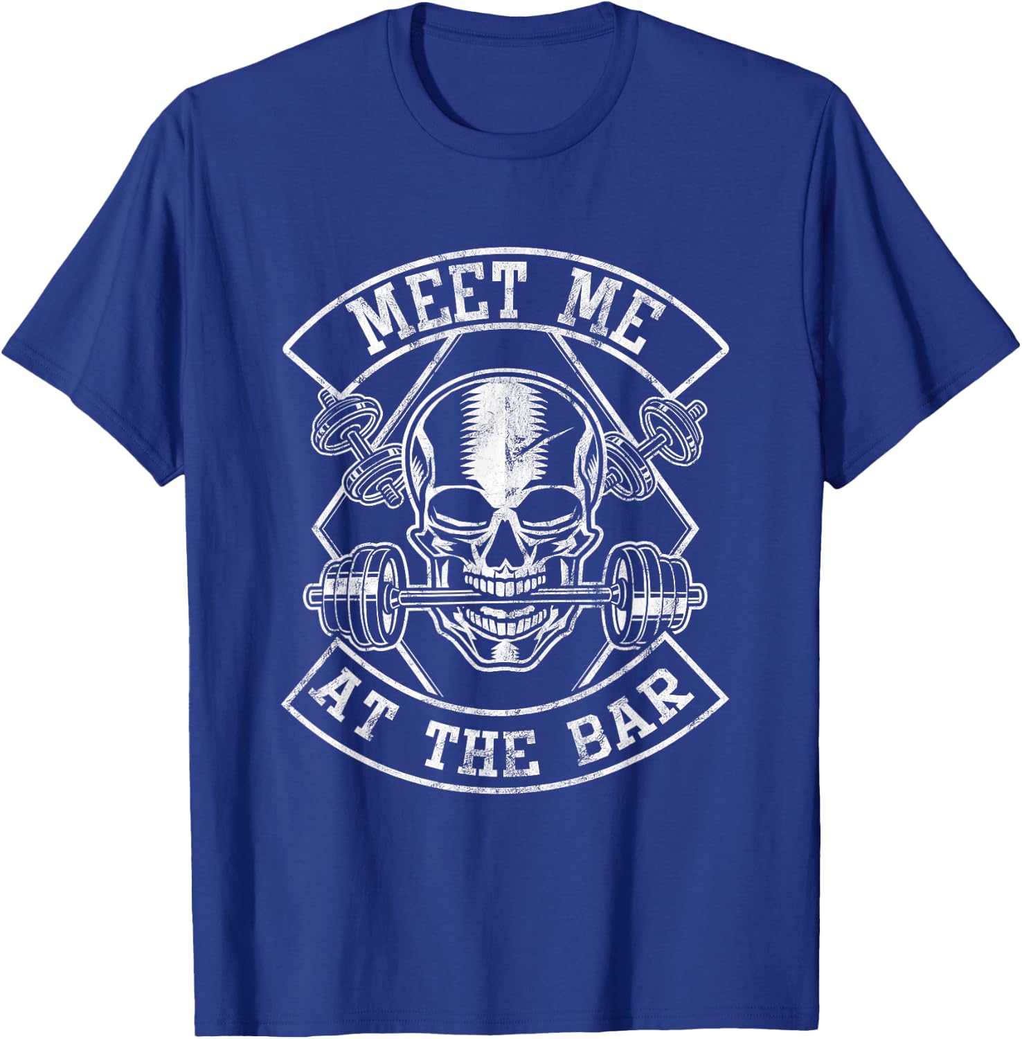 Weightlifting Bodybuilding Meet Me At The Bar Powerlifting T-Shirt - T-Shirt | Royal