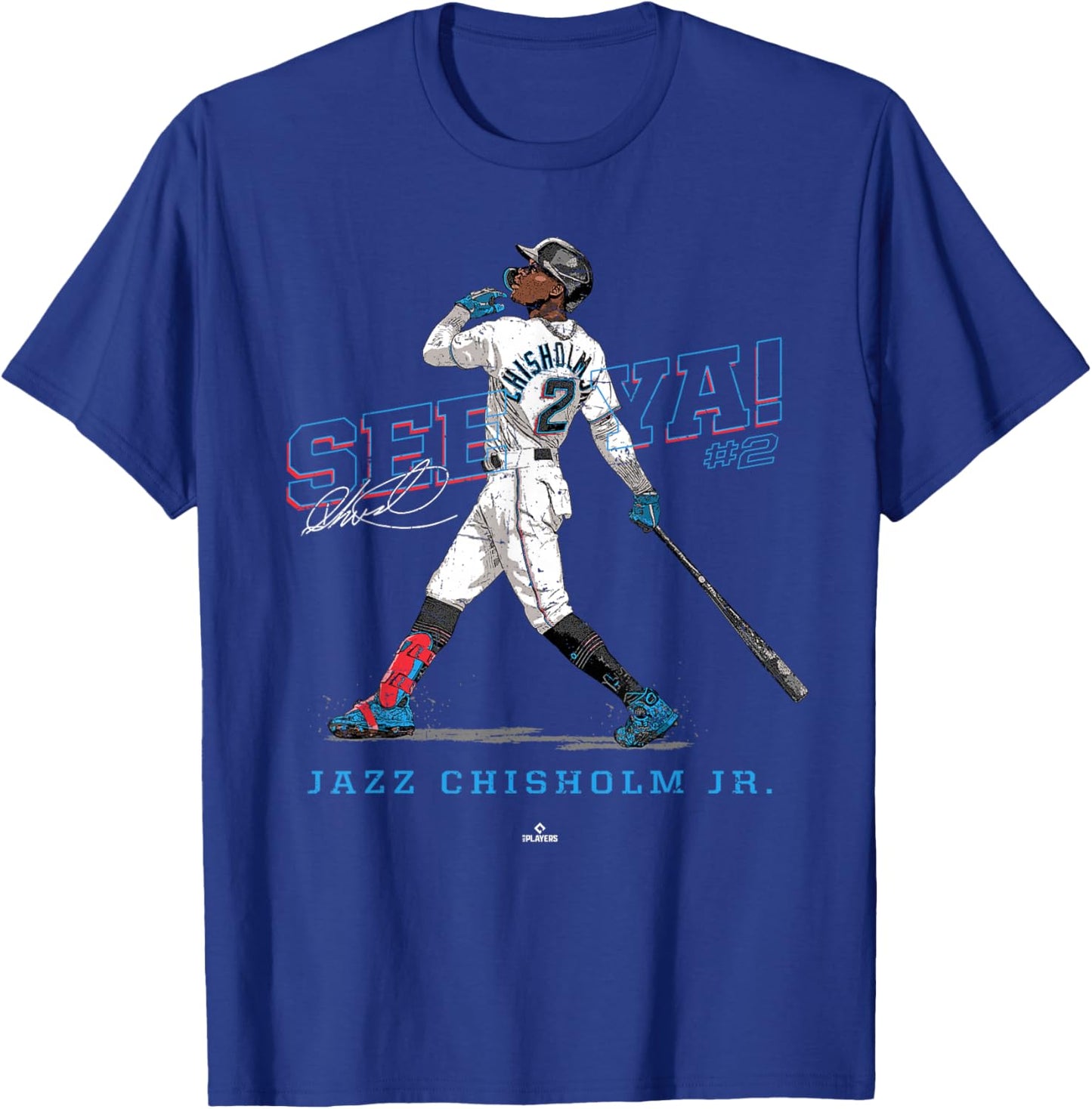 See Ya! Jazz Chisholm Jr Miami MLBPA T-Shirt - T-Shirt | Royal
