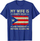 My Wife is Puerto Rican and Pregnant Wife Funny Husband T-Shirt - T-Shirt | Royal