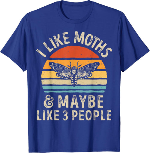 I Like Moths and Maybe 3 People Moth Insect Lover Retro Men