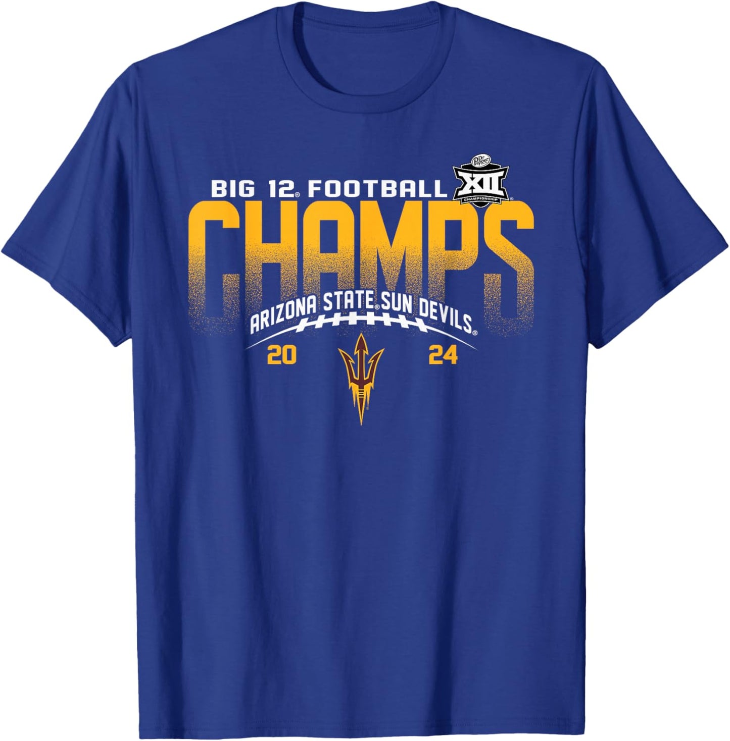 Arizona State Sun Devils Big 12 Champs 2024 Football Icon T-Shirt - T-Shirt | Royal