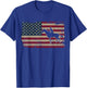 Horseback Riding America Flag Gift Horseman Horse Racing T-Shirt - T-Shirt | Royal
