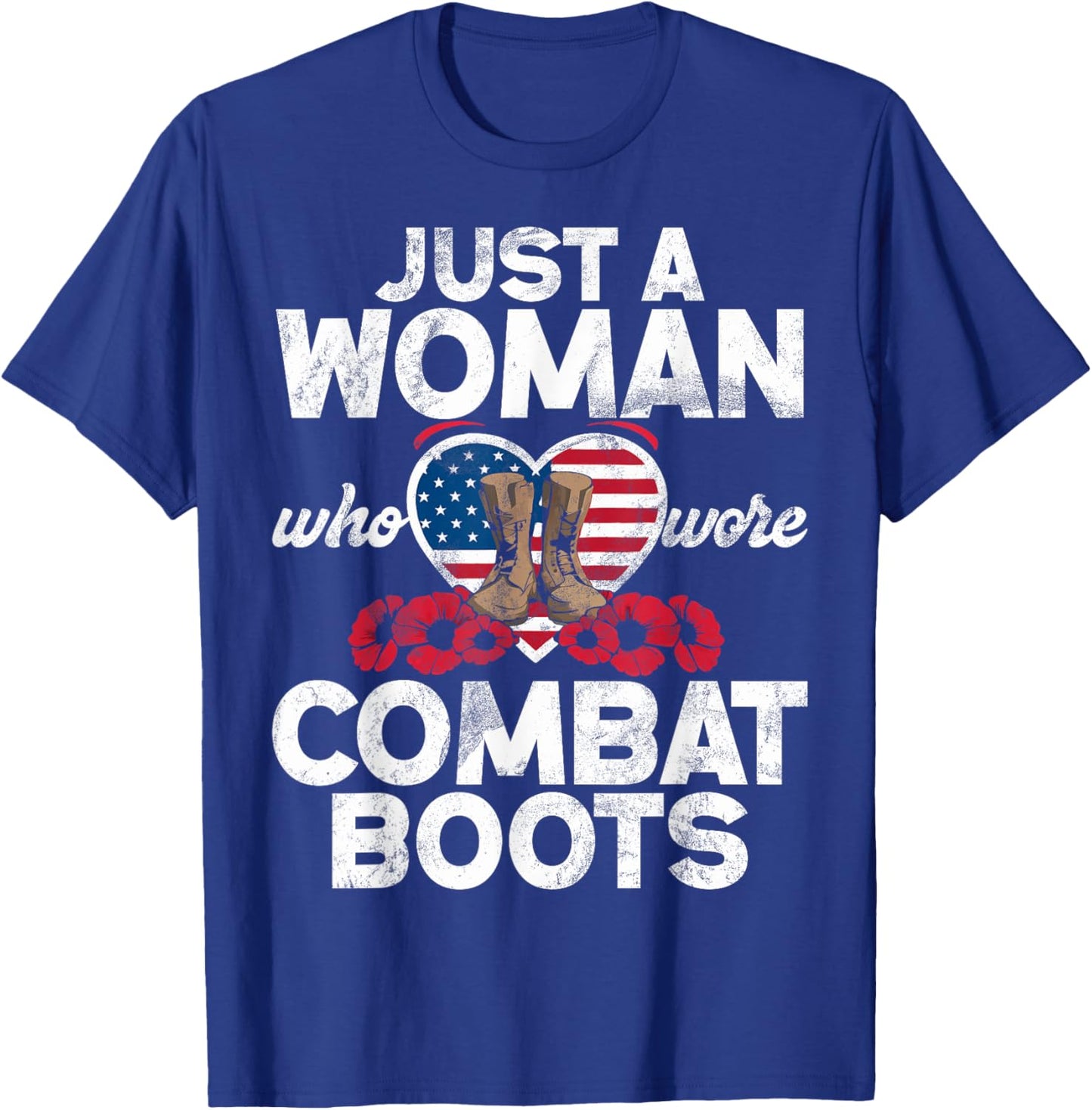 Female Veteran Veteran's Day Women Veteran Soldier Patriotic T-Shirt - T-Shirt | Royal