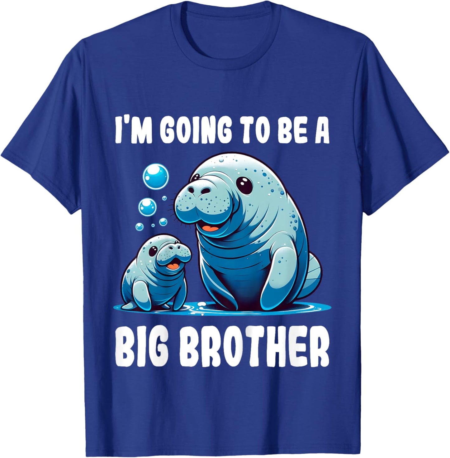 Kids Big brother manatee manatee I'm going to be big brother T-Shirt - T-Shirt | Royal