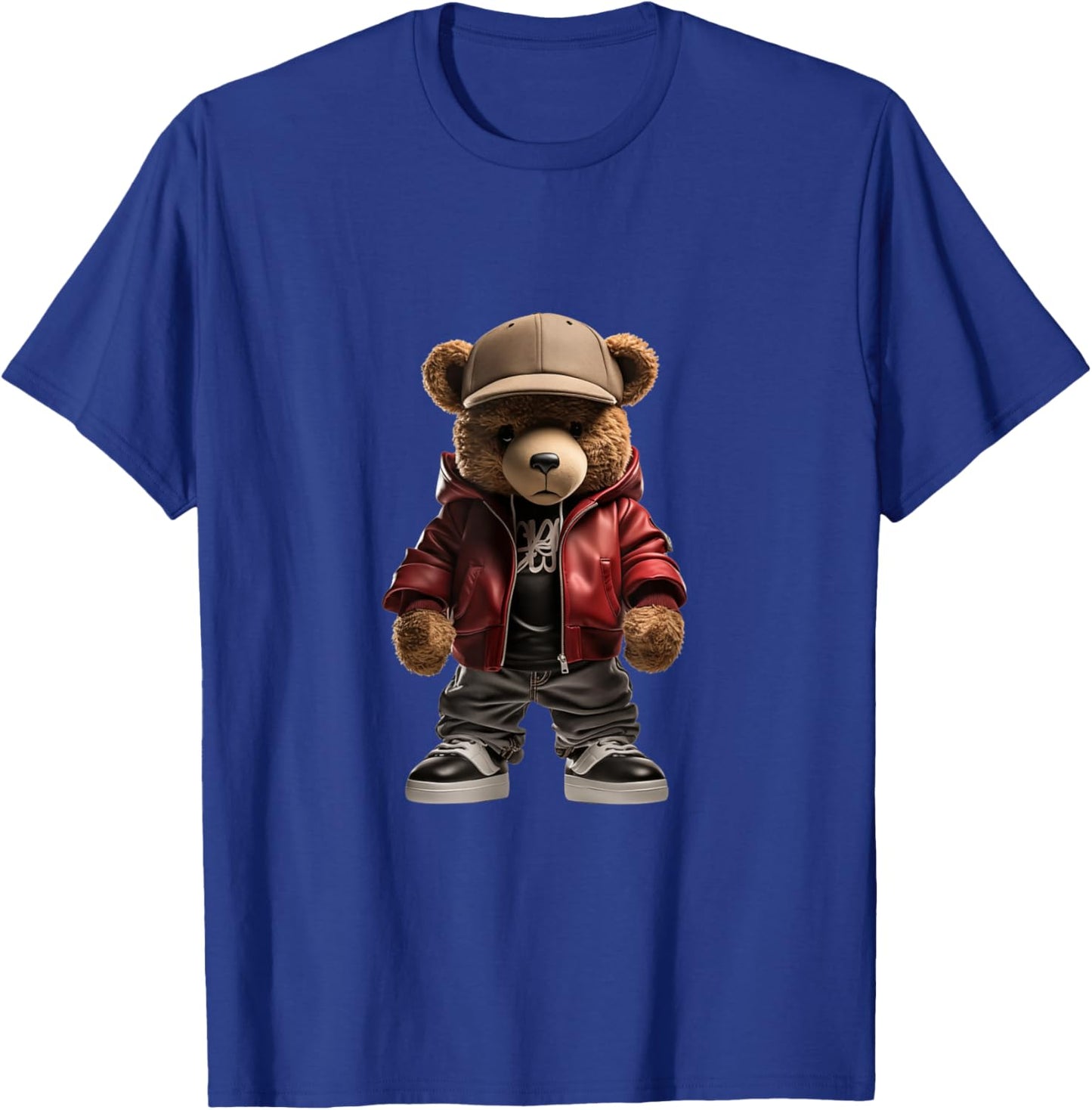 Urban hip hop novelty graphic teddy bear T-Shirt - T-Shirt | Royal