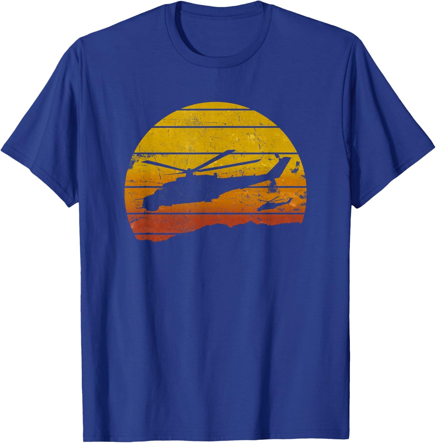 Mi-24 Russian Armed Forces Helicopter Vintage T-Shirt - T-Shirt | Royal