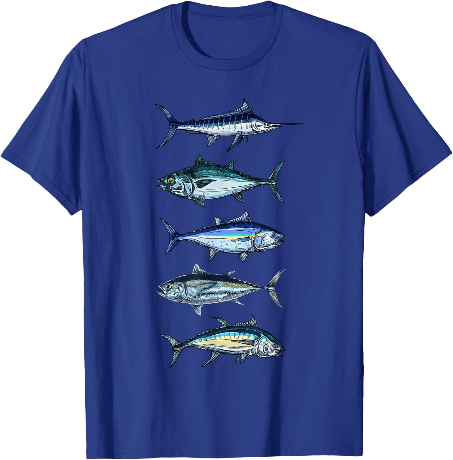 Saltwater fish species swordfish fishing camping hunting T-Shirt - T-Shirt | Royal