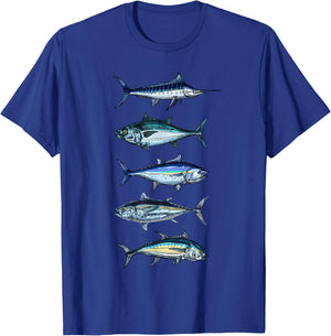 Saltwater fish species swordfish fishing camping hunting T-Shirt - T-Shirt | Royal