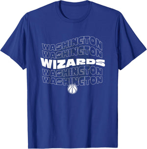 NBA Washington Wizards Wave Outline Team Logo T-Shirt - T-Shirt | Royal