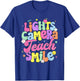 Retro Lights Camera Teach Smile Back To School Teacher Women T-Shirt - T-Shirt | Royal
