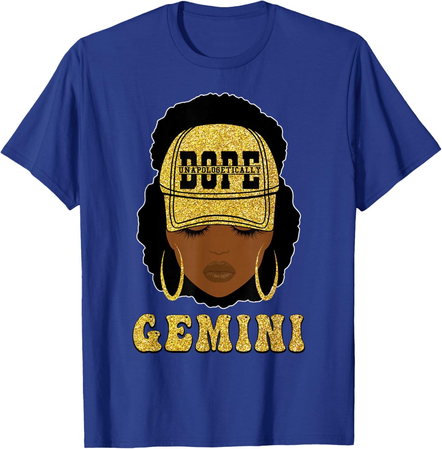 Unapologetically Dope Gemini Queen Black Women Zodiac T-Shirt - T-Shirt | Royal