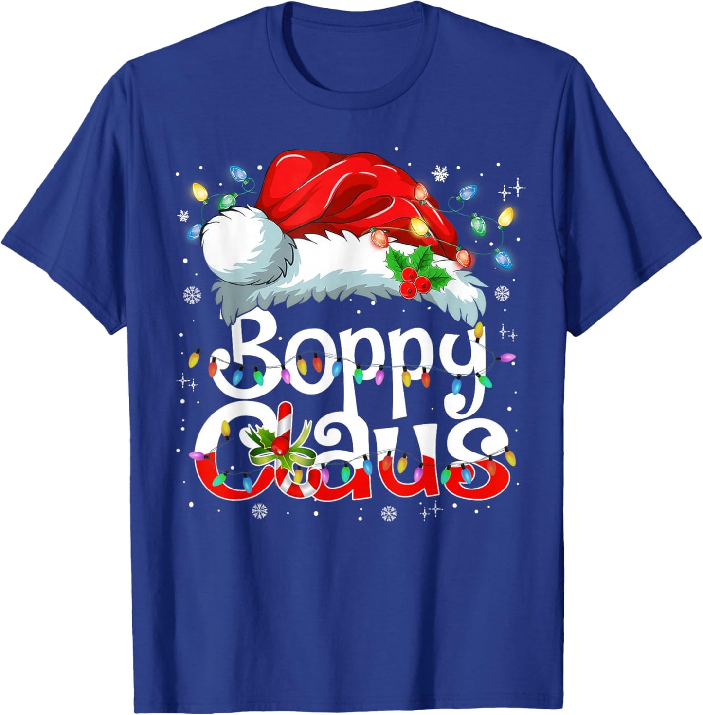 Boppy Claus Christmas Pajama Family Matching Xmas Light T-Shirt - T-Shirt | Royal