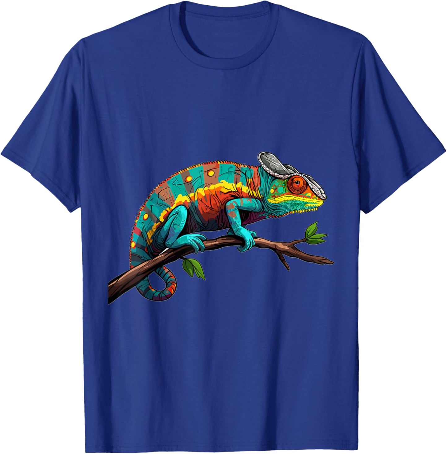 Chameleon Reptile Graphic T-Shirt - T-Shirt | Royal