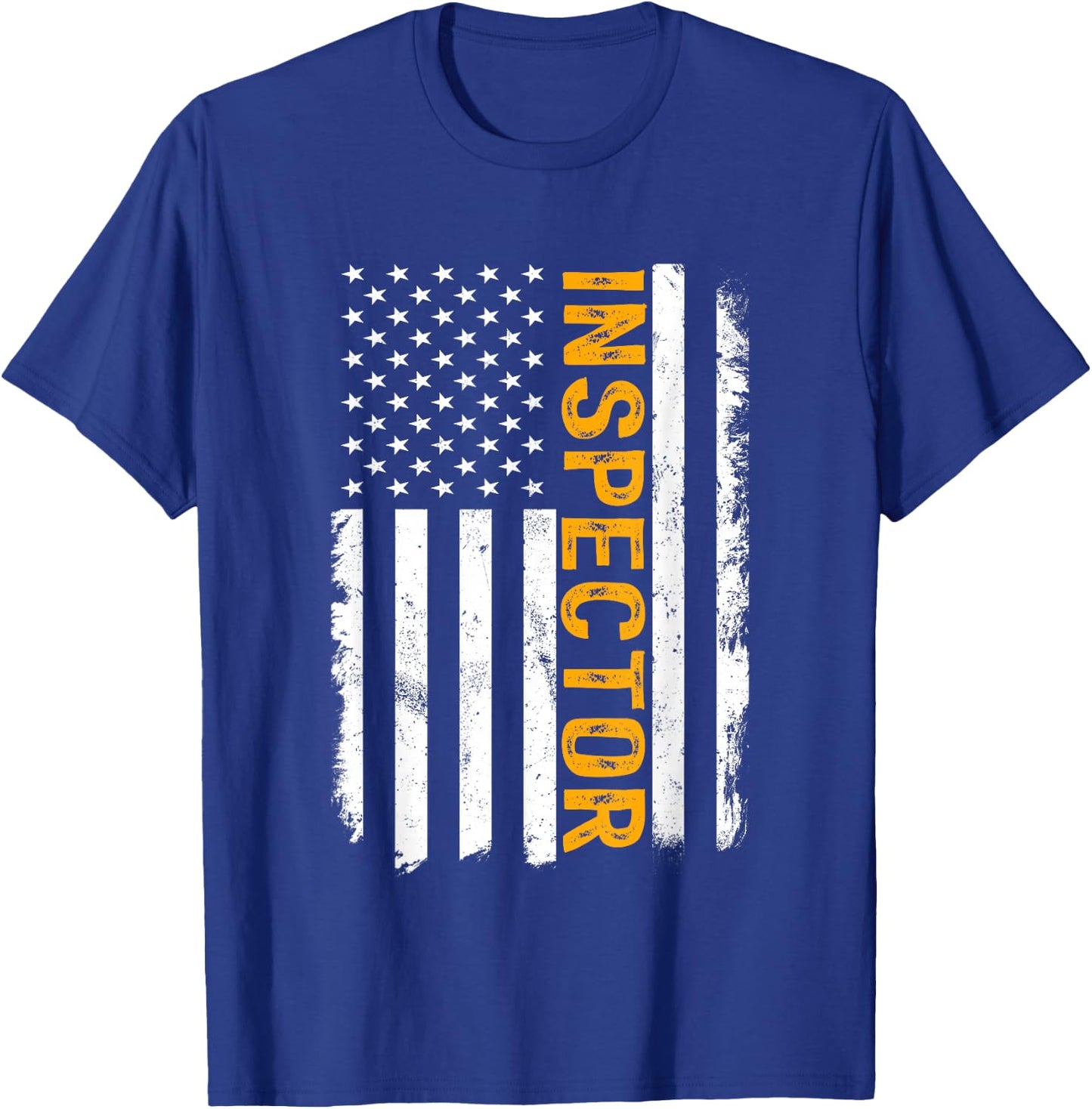 Inspector Job, American Flag Inspectors Career T-Shirt - T-Shirt | Royal