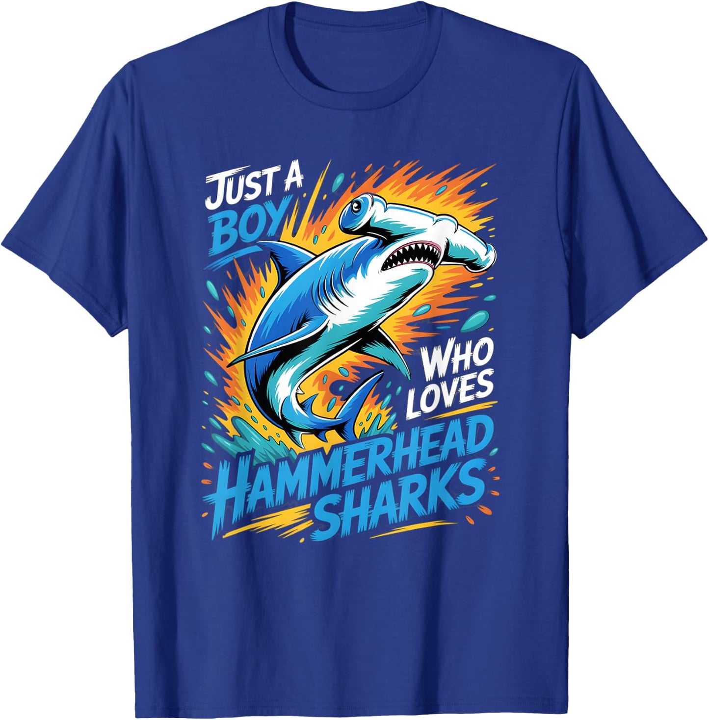 Boys Hammerhead Shark T-Shirt - T-Shirt | Royal