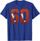 Number 60 BACKSIDE - American Football Jersey Numbered T-Shirt - T-Shirt | Royal