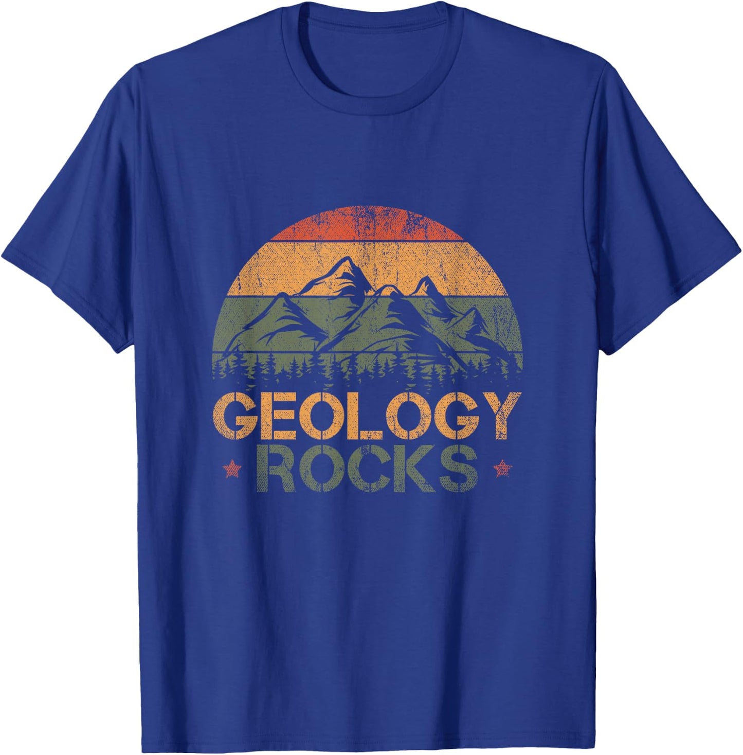 Retro Rock Science Paleontology Lover Geology T-Shirt - T-Shirt | Royal