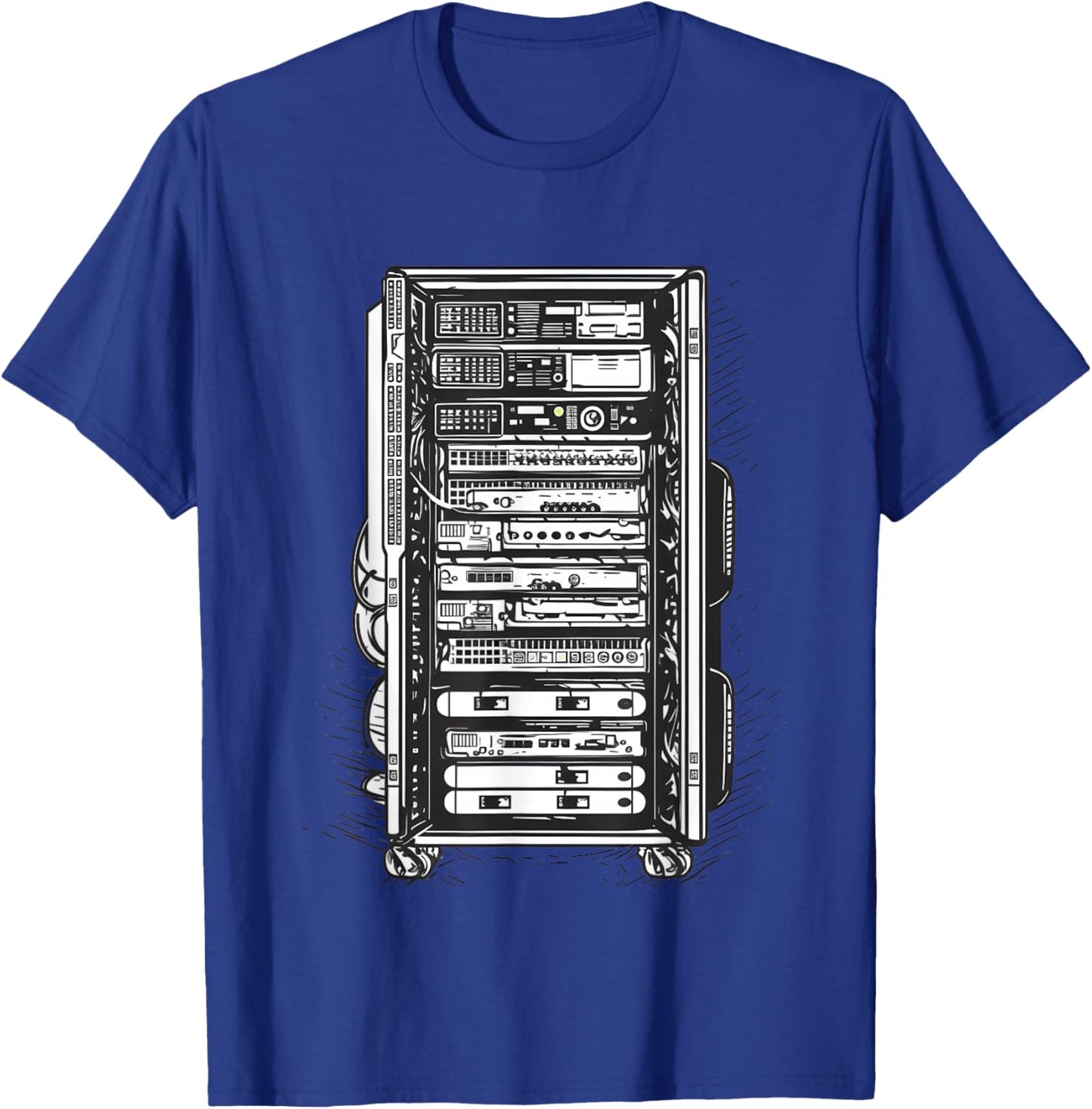 Computer Server Network Rack Sysadmin Engineer Homelab T-Shirt - T-Shirt | Royal