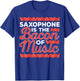 Saxophone Player Bacon Music Jazz Musician Saxophonist Sax T-Shirt - T-Shirt | Royal