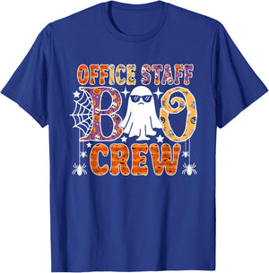 Office Staff Boo Crew Cute Ghost Halloween Costume T-Shirt - T-Shirt | Royal