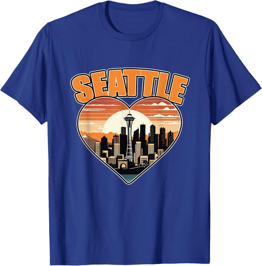Seattle Washington State USA Men Women Kids T-Shirt - T-Shirt | Royal