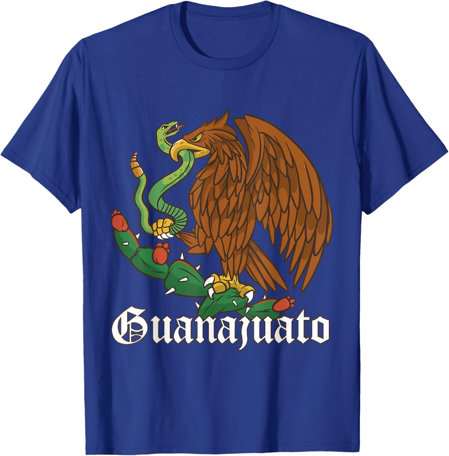 Guanajuato Mexico with Mexican Eagle, Guanajuato T-Shirt - T-Shirt | Royal