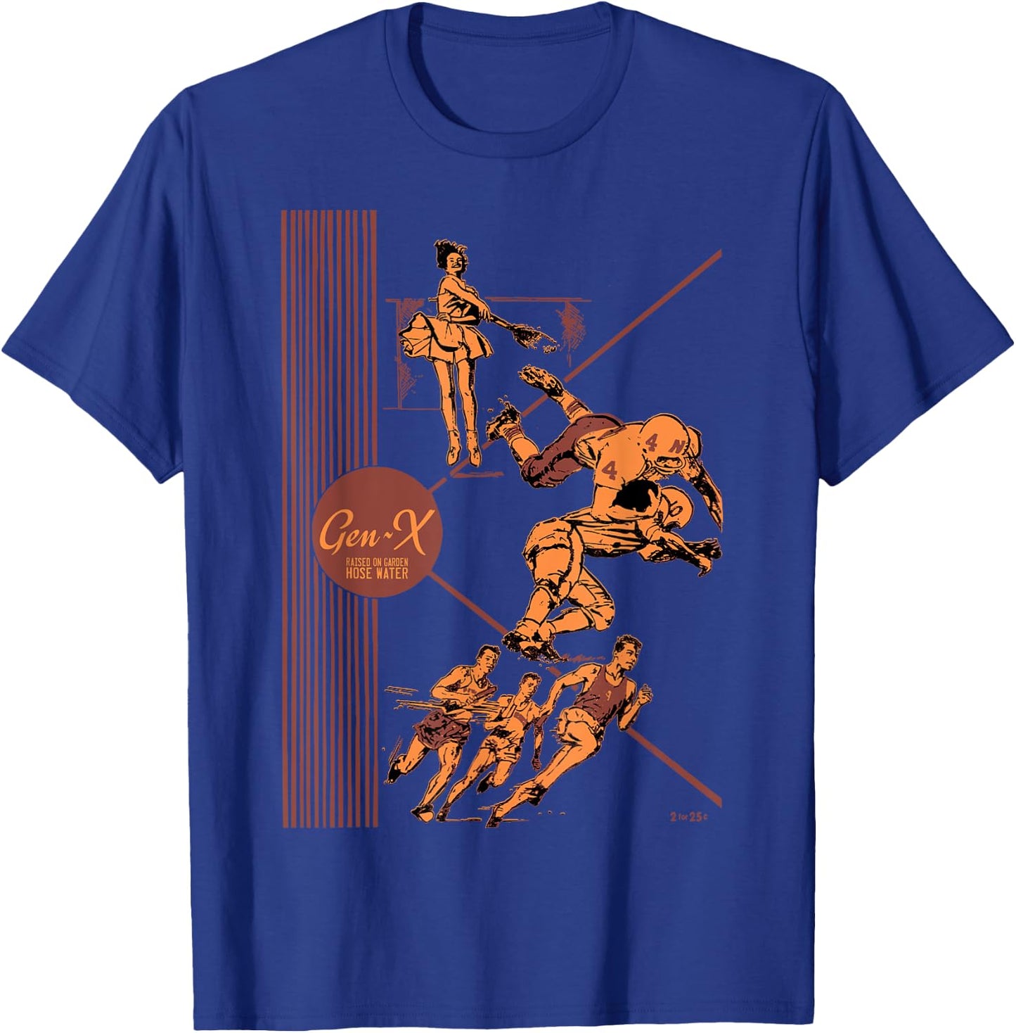 GEN X Raised On Garden Hose Water Genx gift T-Shirt - T-Shirt | Royal
