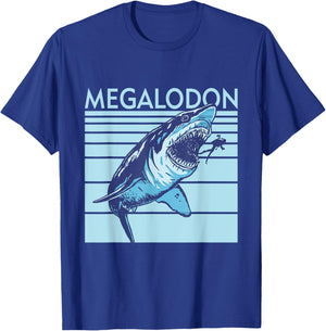 Megalodon Shark Fossil Tooth Hunter Paleontology Ocean Water T-Shirt - T-Shirt | Royal
