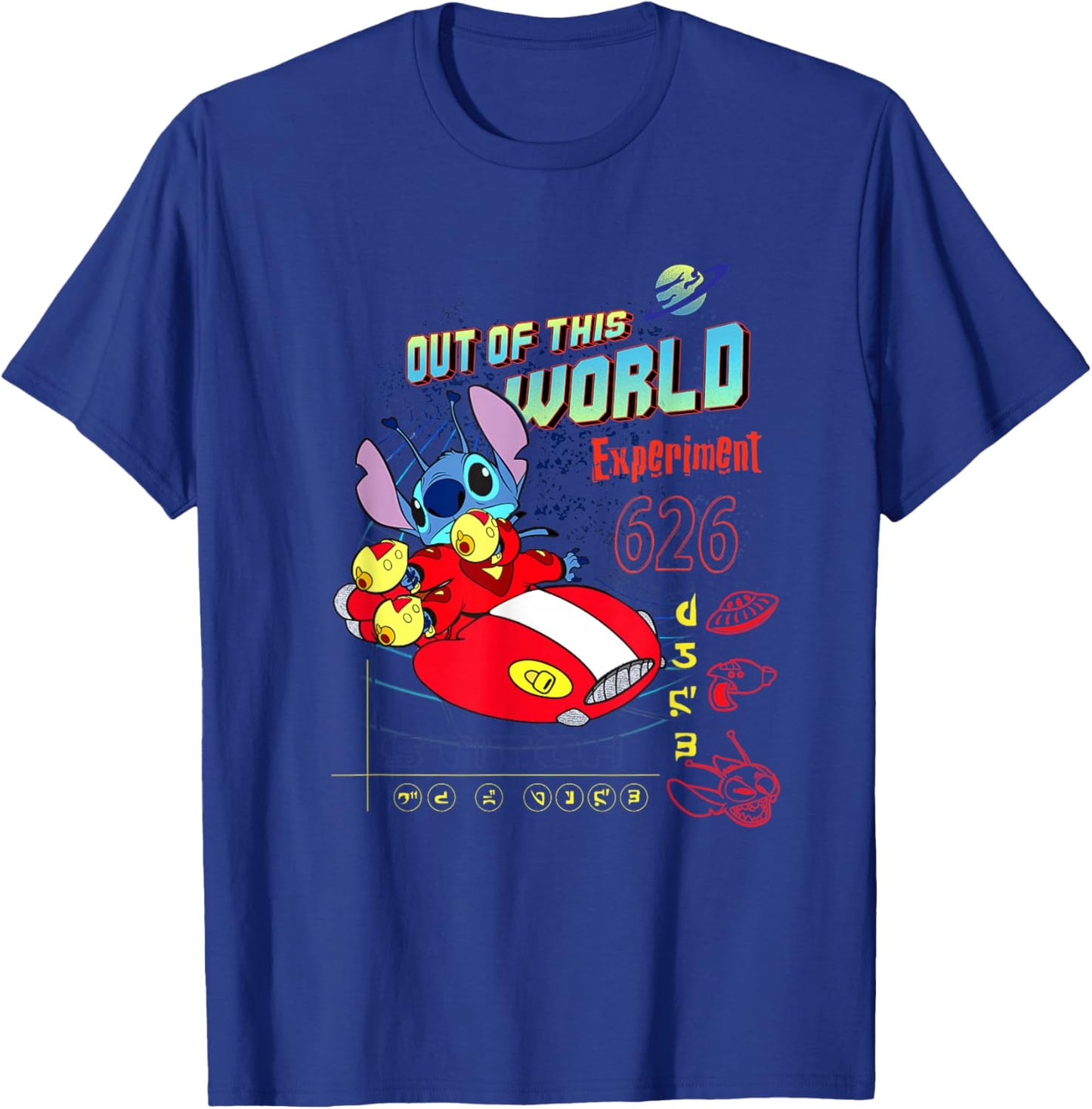 Disney Lilo & Stitch Out Of This World Experiment 626 Poster T-Shirt - T-Shirt | Royal