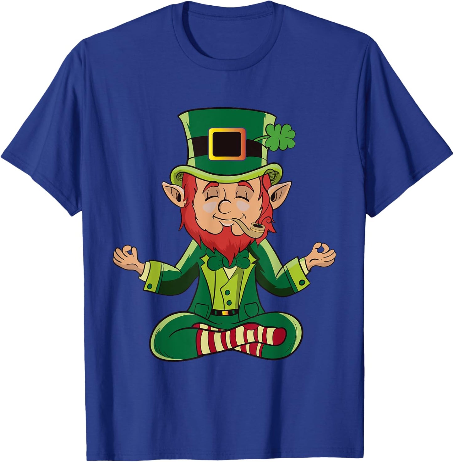Meditating Yoga Leprechaun for Irish and St Paddy's T-Shirt - T-Shirt | Royal