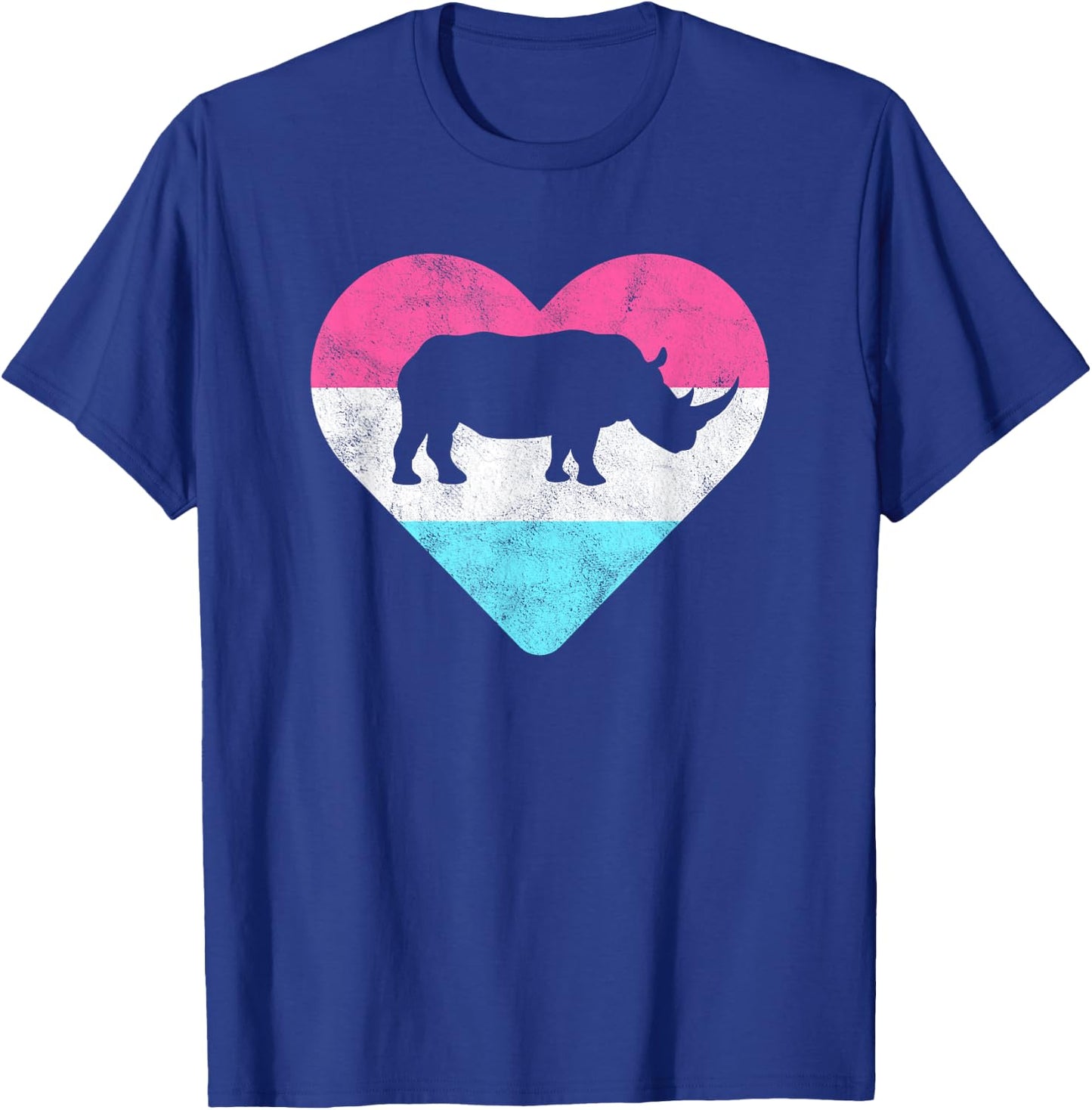 Retro Vintage Rhino Rhinoceros Gift or Girls T-Shirt - T-Shirt | Royal