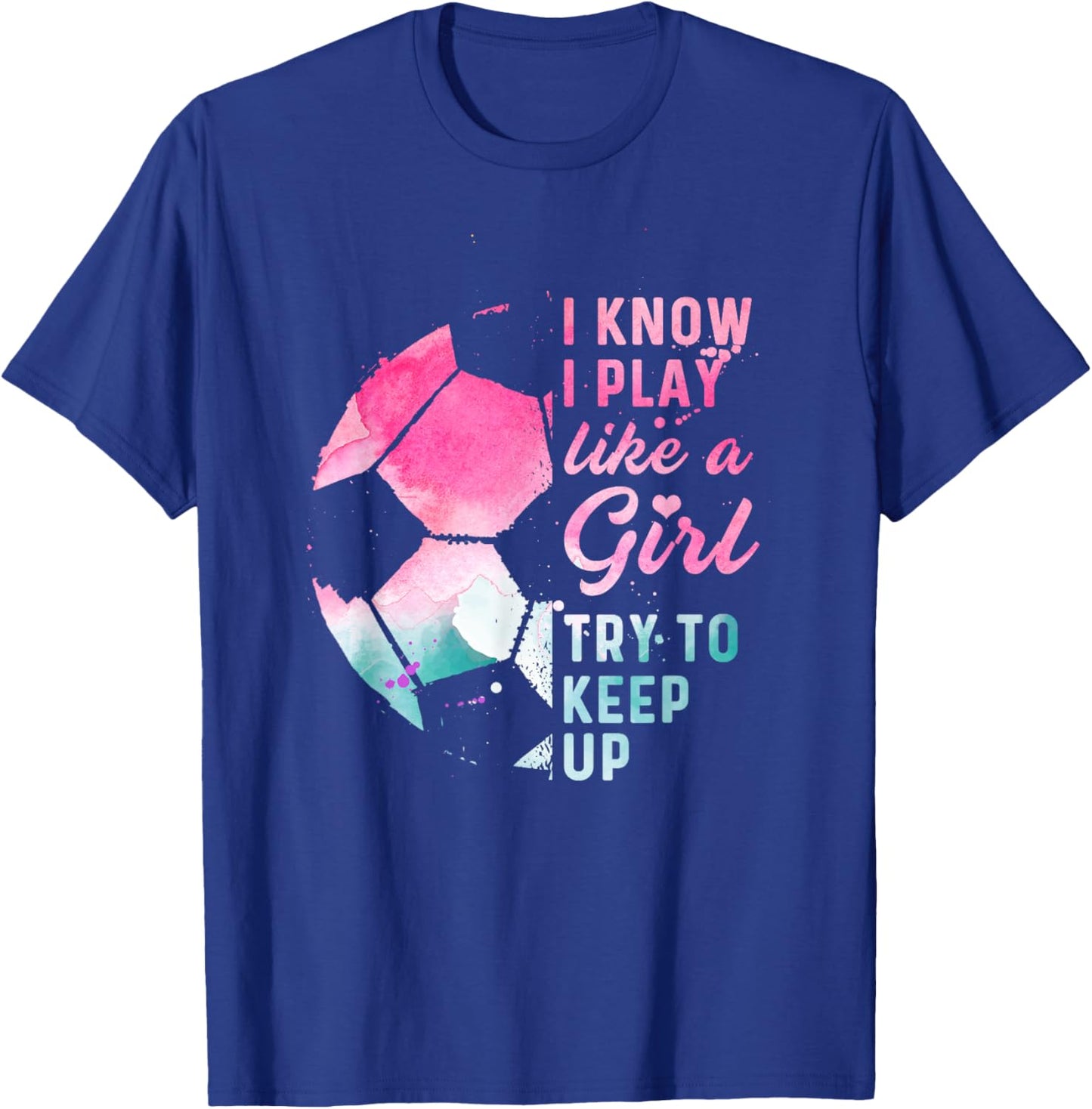 Girl Soccer Player Gifts Team Cleats Mom Goalie Captain T-Shirt - T-Shirt | Royal