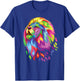 colorful lion head art face for lover King Africa Animals T-Shirt - T-Shirt | Royal