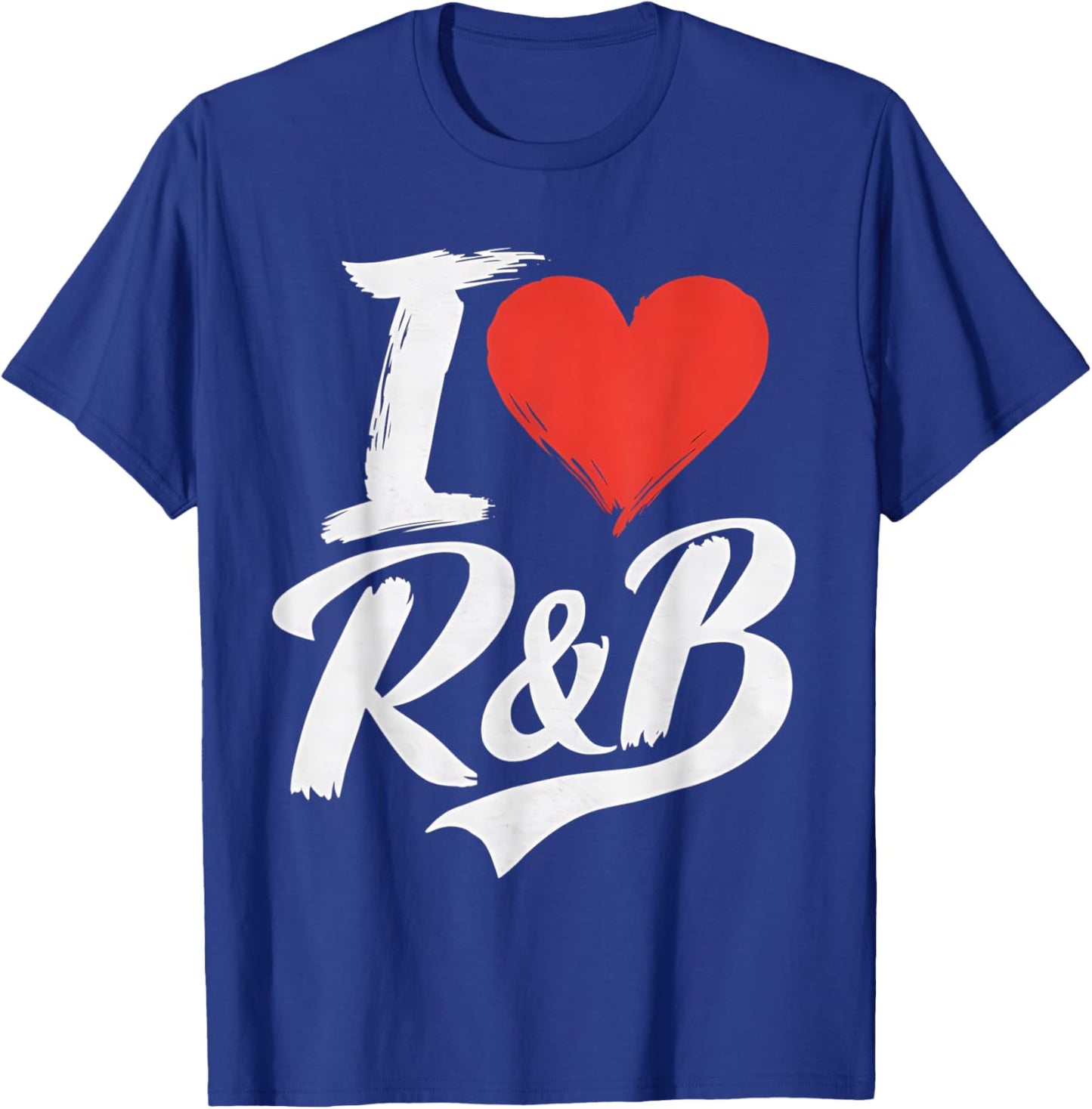 I Love Heart R&B Music I Love R&B Retro Music Fan T-Shirt - T-Shirt | Royal