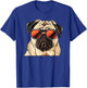 Pug Dog Sunglasses T-Shirt - T-Shirt | Royal