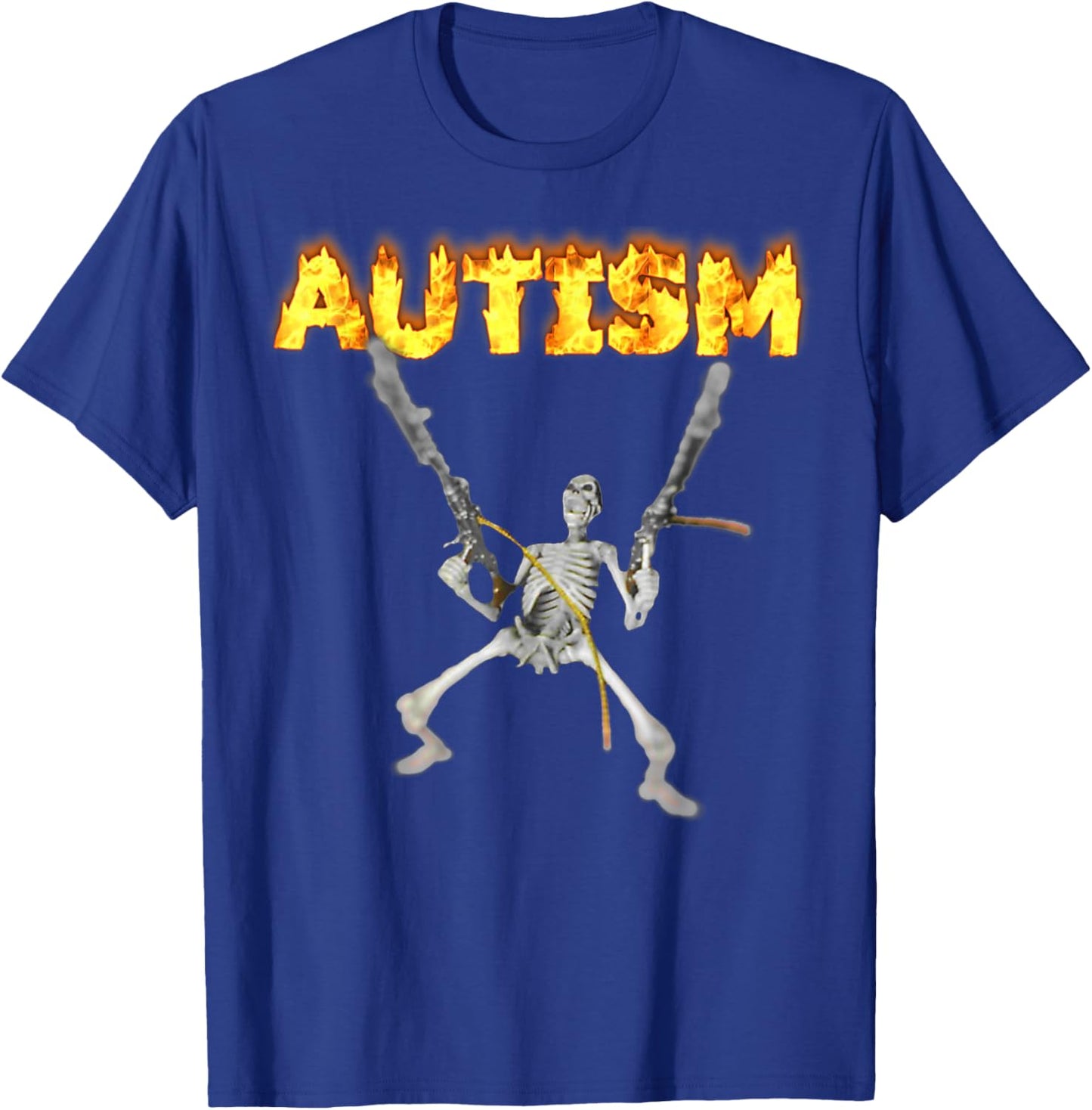 Autism Skeleton Meme T-Shirt - T-Shirt | Royal
