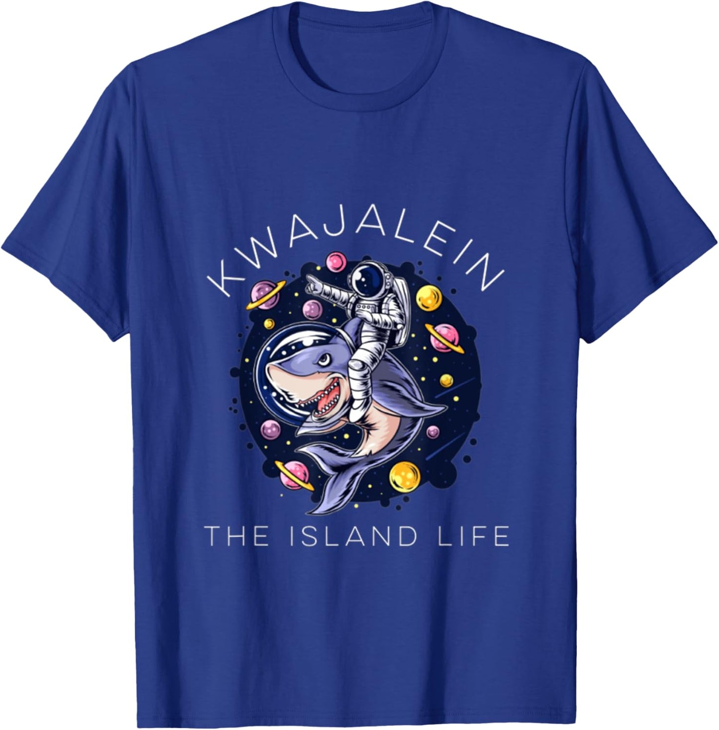 Kwajalein Marshall Islands Kwaj Shark Ocean Diving Moon T-Shirt - T-Shirt | Royal