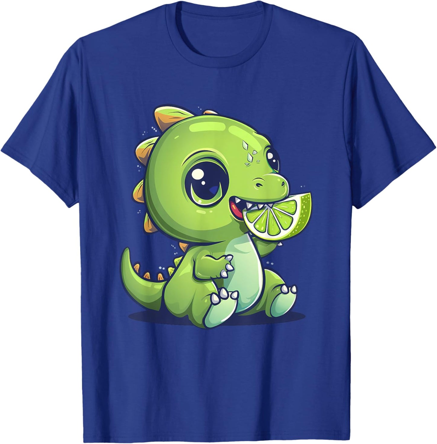 Aquarelle Lime Dino Artwork Lime Fruit Dinosaur Lover T-Shirt - T-Shirt | Royal