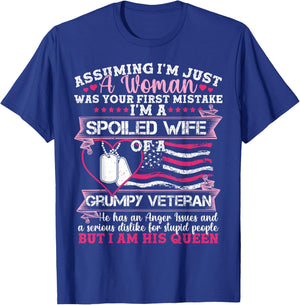 Assuming I'm Just A Woman Was Your First Mistake Veteran T-Shirt - T-Shirt | Royal